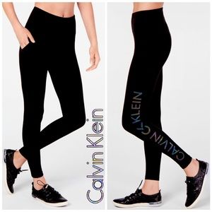 🍭2/$45~Calvin Klein Performance Iridescent High Waist Like New Leggings~Small